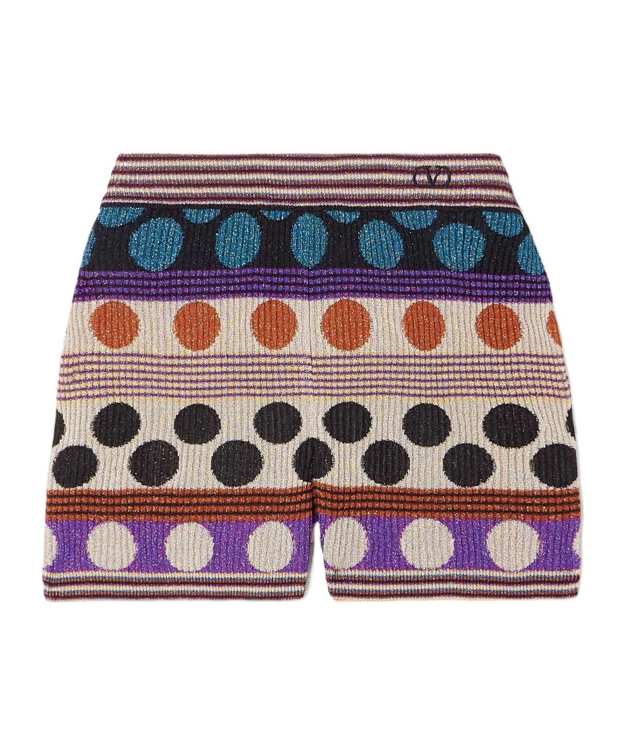 Valentino Jacquard Knit Shorts In Multi