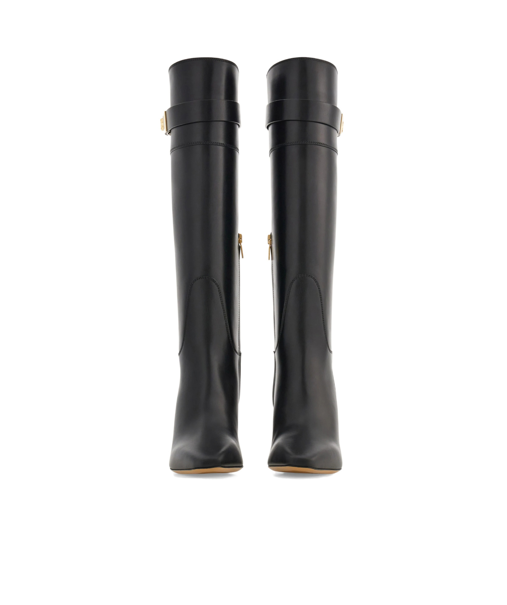 Ferragamo Hug Buckle Below-the-knee Boots In Black