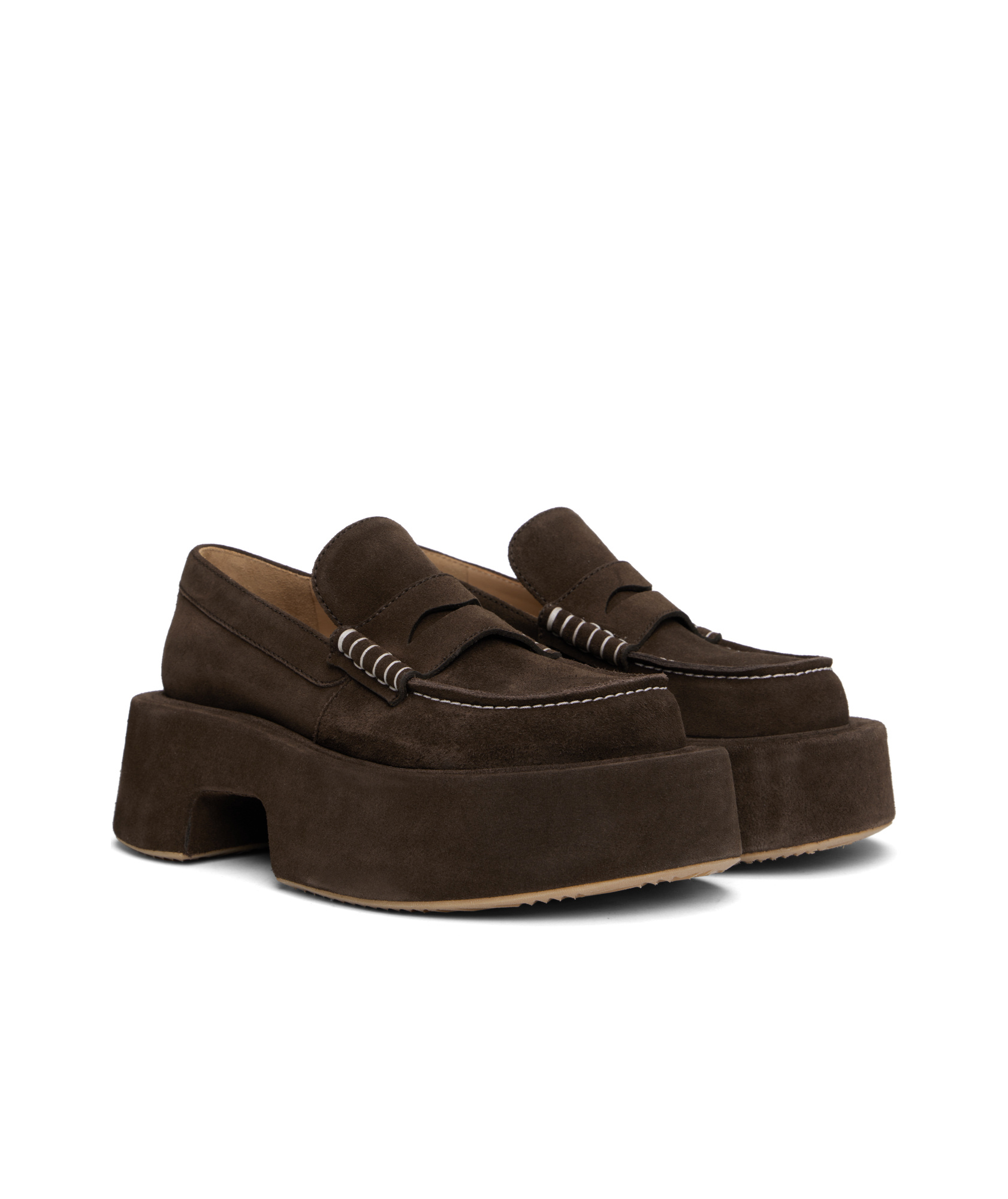 Jw Anderson Round Toe Loafers In Brown