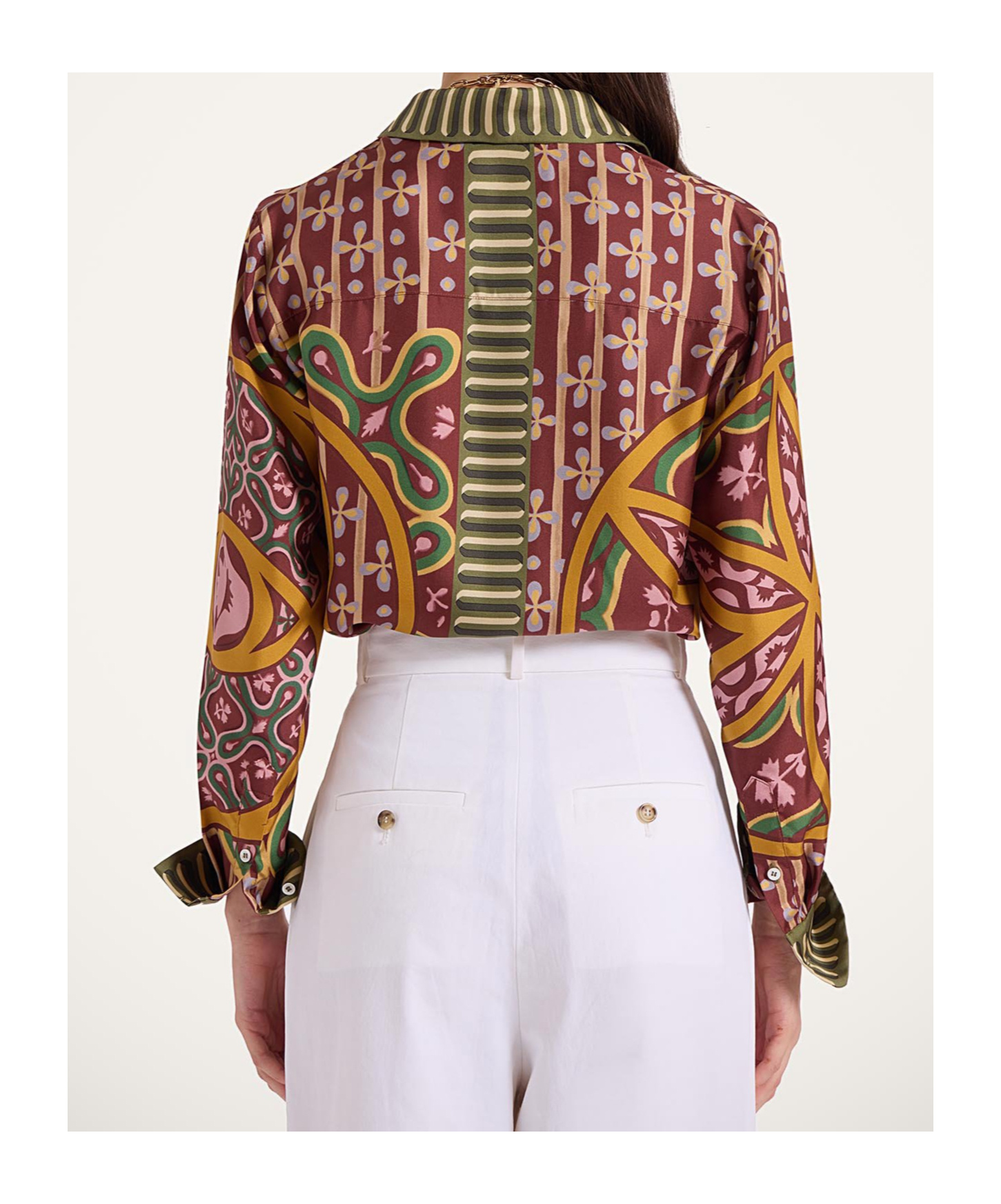 La Doublej Eclipse Placee Yellow In Silk Twill In Multicolor