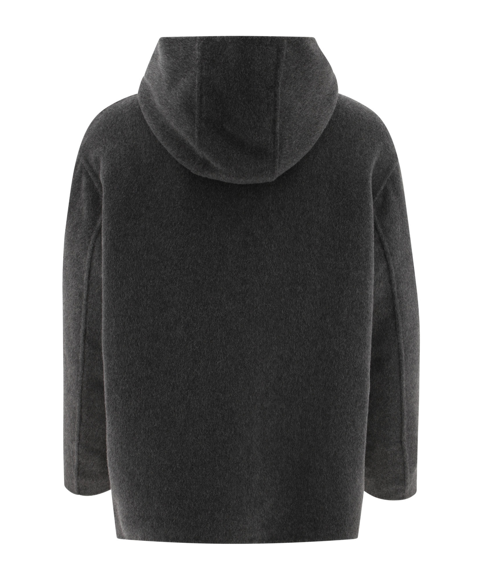 Prada Schurwollmantel Mit Reissverschluss In Gray