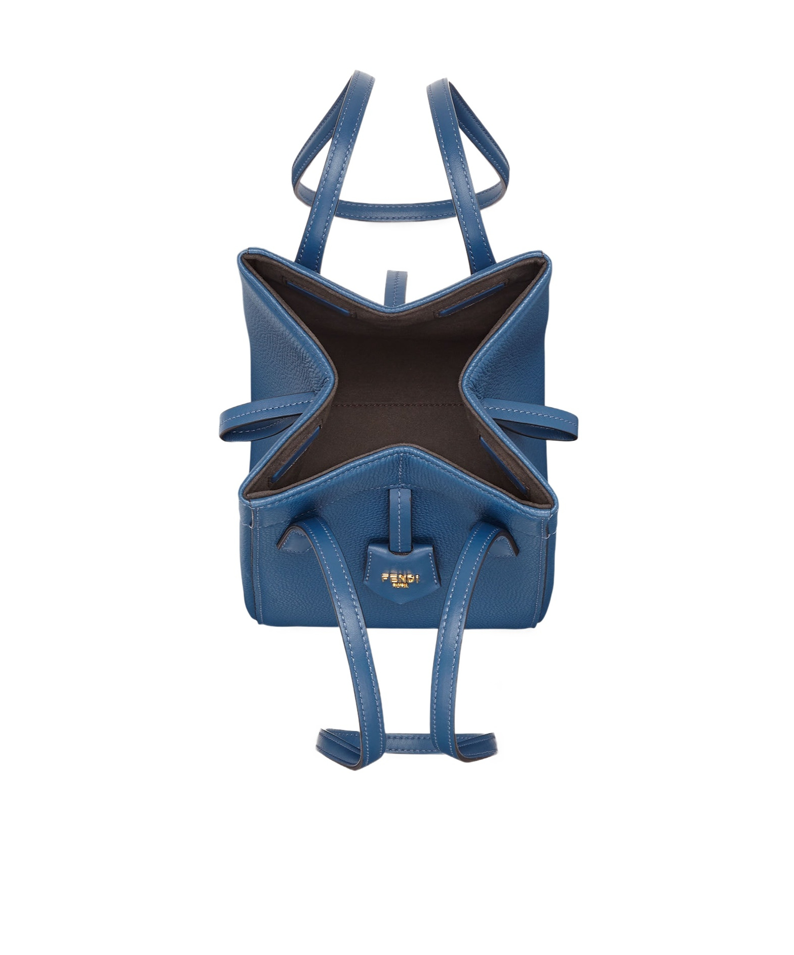 Fendi Origami Mini Leather Shoulder Bag In Blue