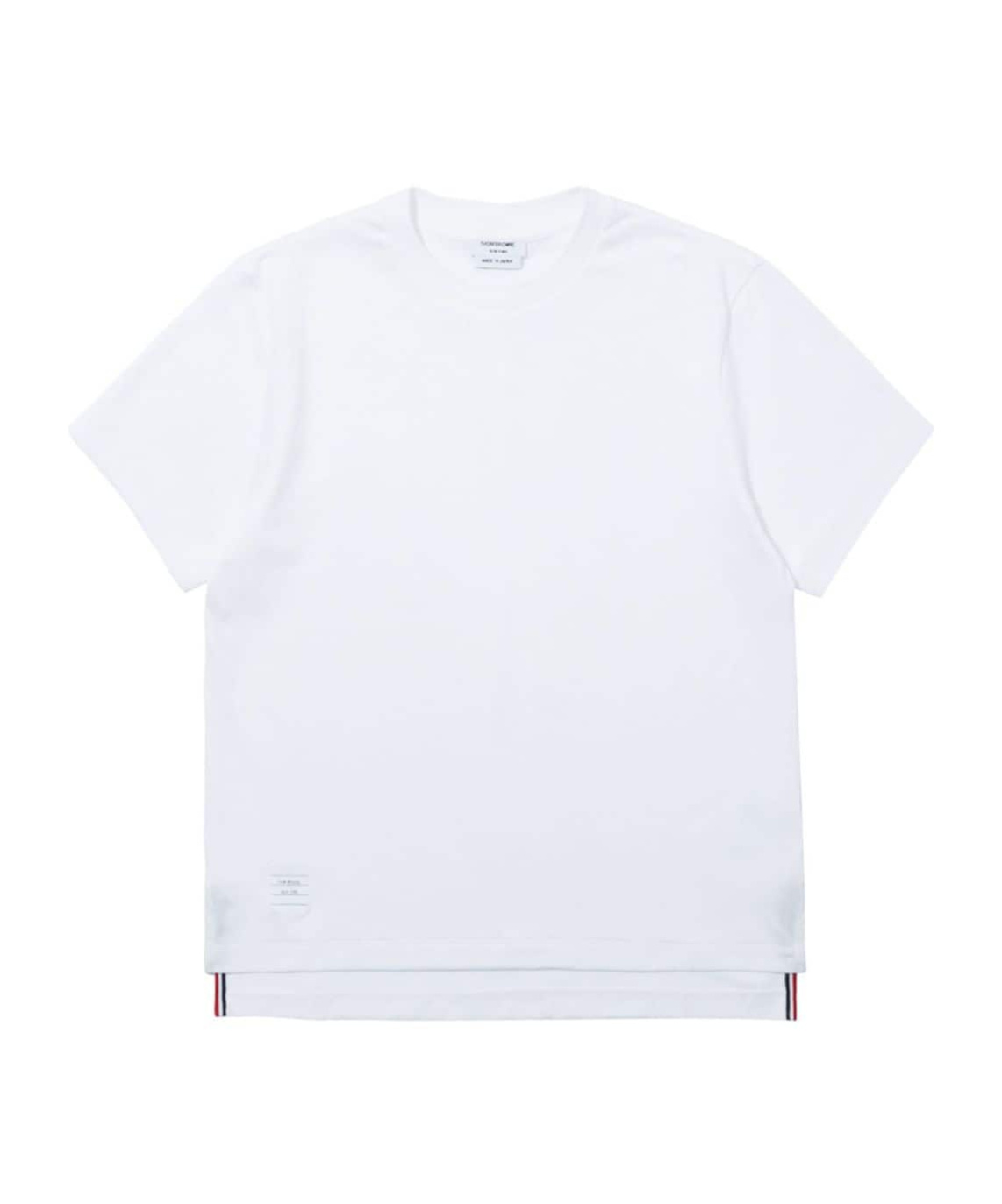 Thom Browne Side Slits Relaxed T-shirt In White