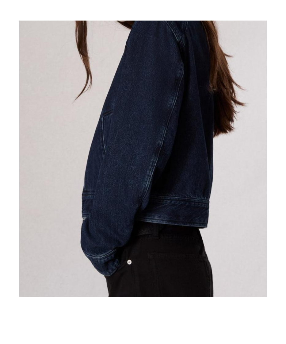 Rag & Bone Long-sleeved Denim Jacket In Black