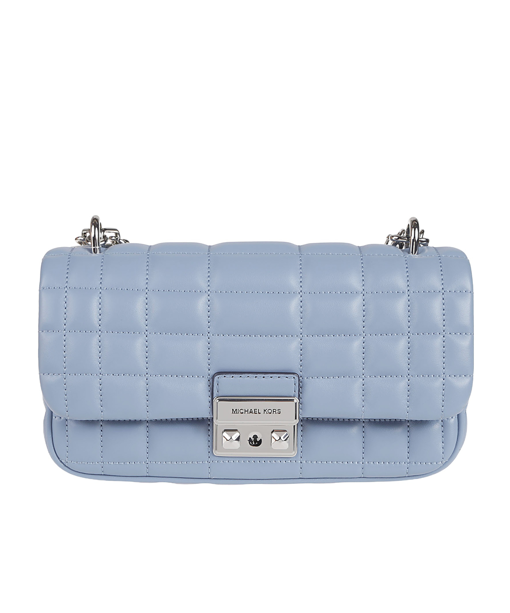 Michael Kors Tribeca Small Quilted Crossbody Bag In Blue