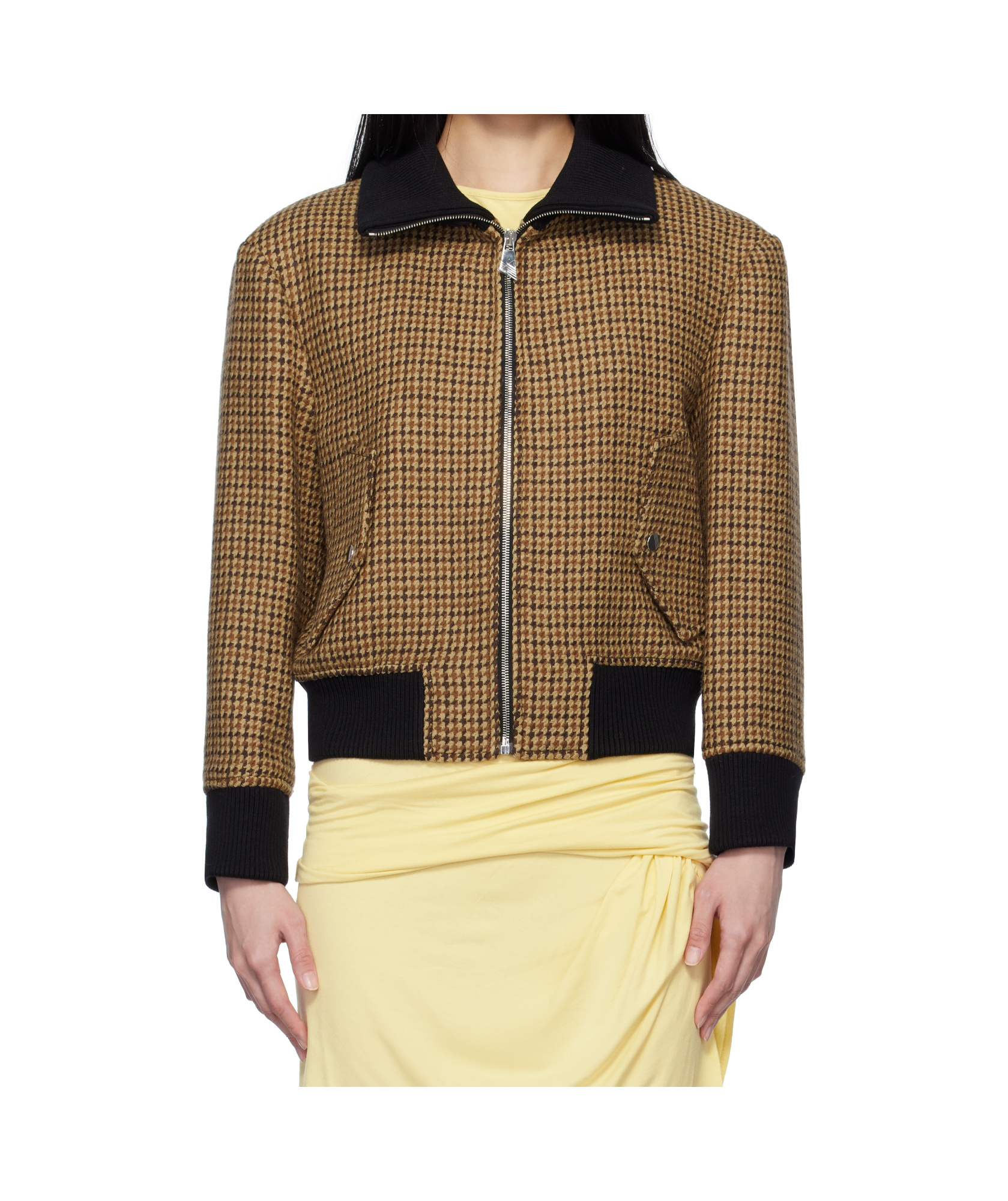 Attico Long Sleeve Casual Jacket In Multicolor