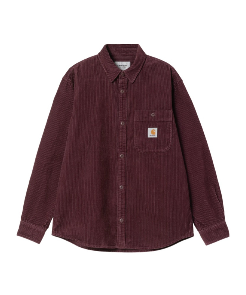 Carhartt Casual Shirt With Button Cuffs And Pocket In Burgundy