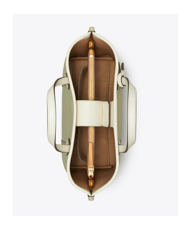 Tory Burch Small Perry Leather Tote Bag In Nude