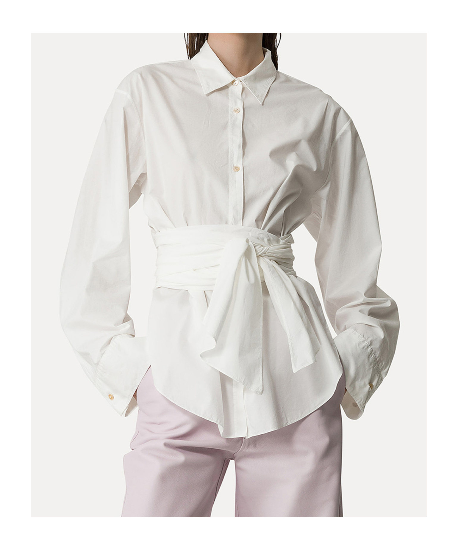 Forte Forte Belted Shirt In White