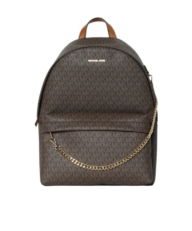 Michael Kors Slater Large Signature Logo Backpack In Black