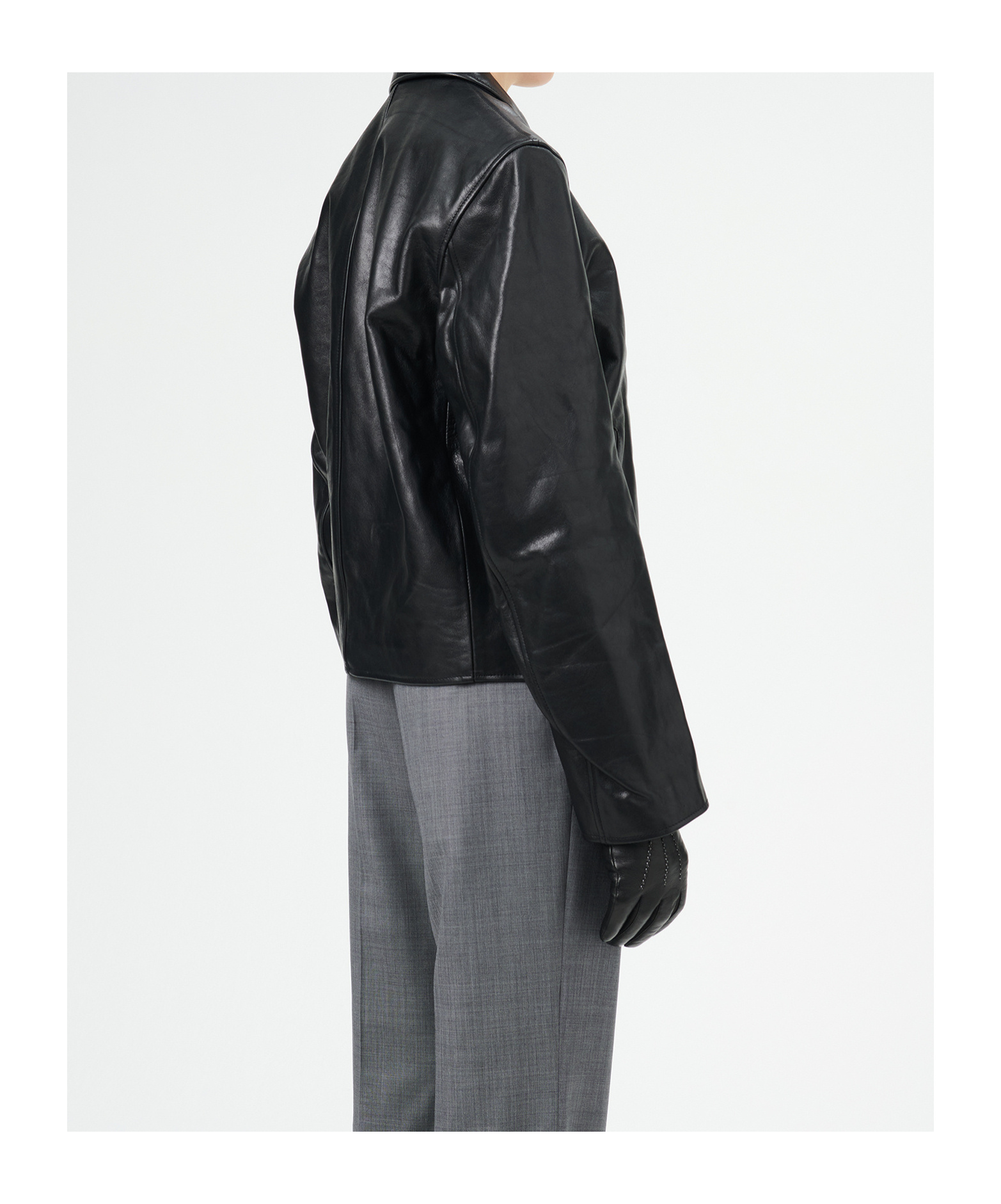 Shop Our Legacy Zippered Long-sleeved Leather Jacket In Black