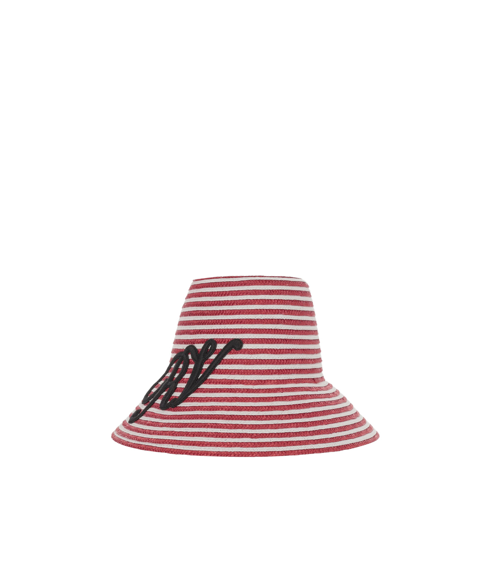Roger Vivier Striped Bucket Hat In Red
