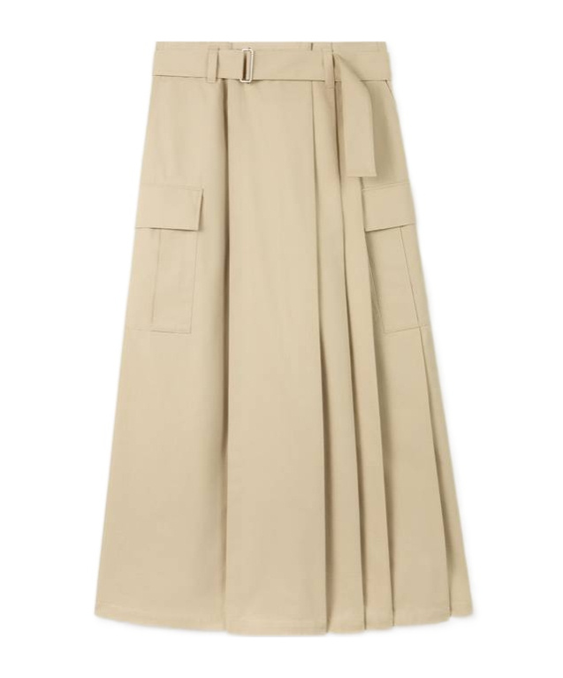 Kenzo Utility Skirt With Belted Waist And Cargo Pockets In Neutral