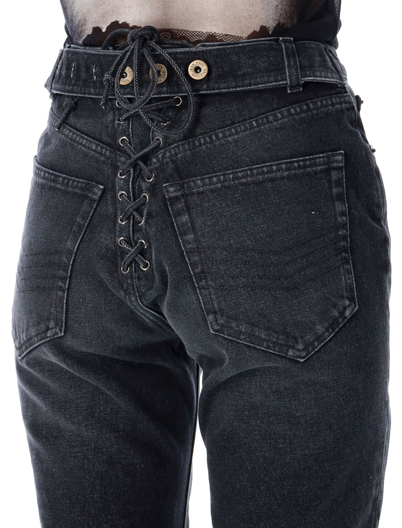 Jean Paul Gaultier High-waist Jeans In Black