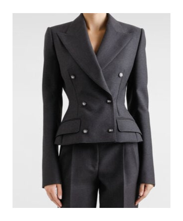 Dolce & Gabbana Double-breasted Dolce Jacket With Dg-branded Buttons In Black
