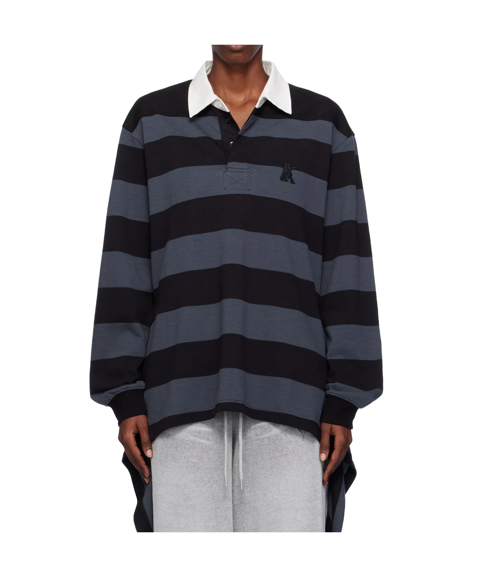Open Yy Striped Rugby Polo Shirt In Multi