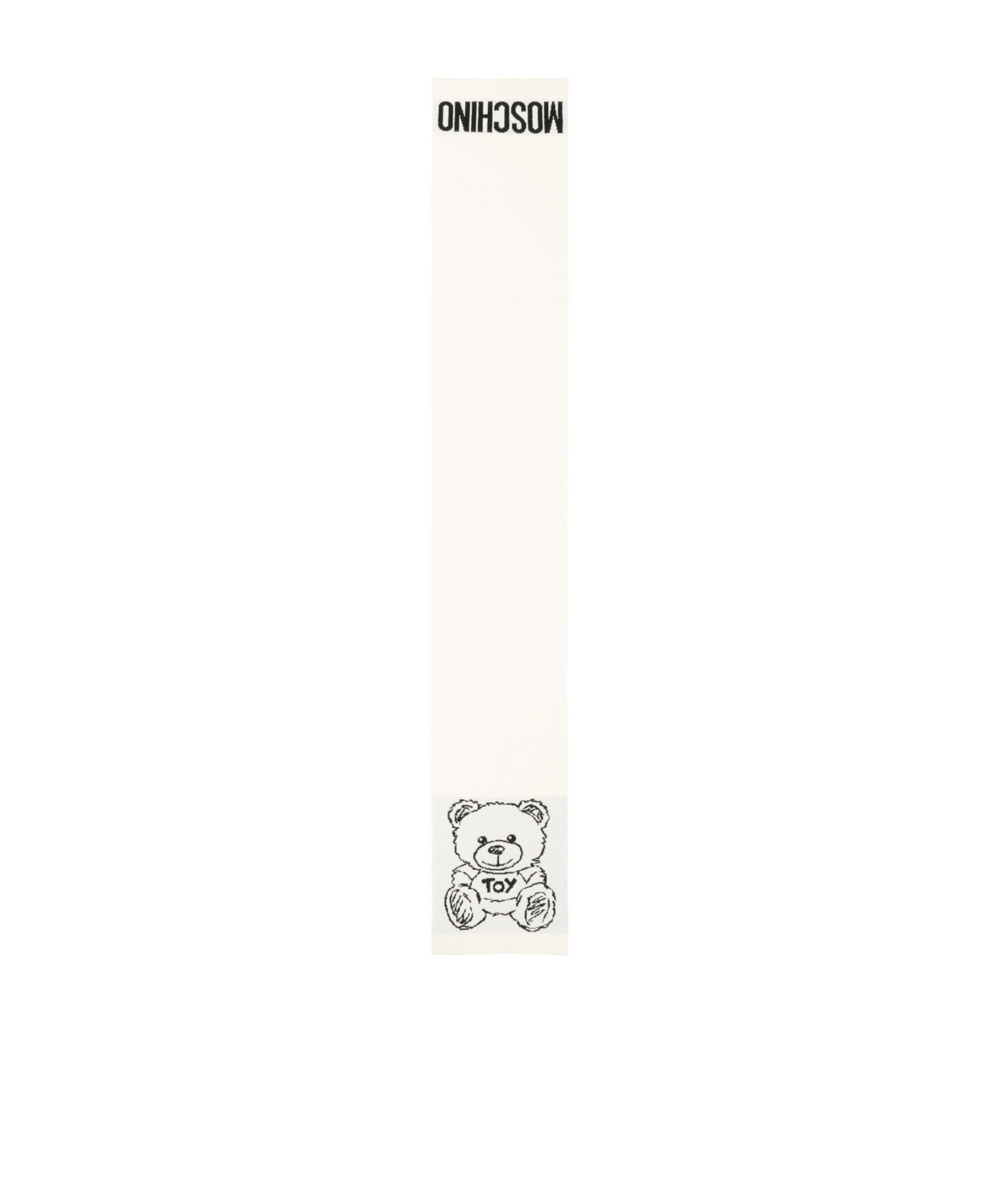 Moschino Teddy Bear Pattern Scarf In White