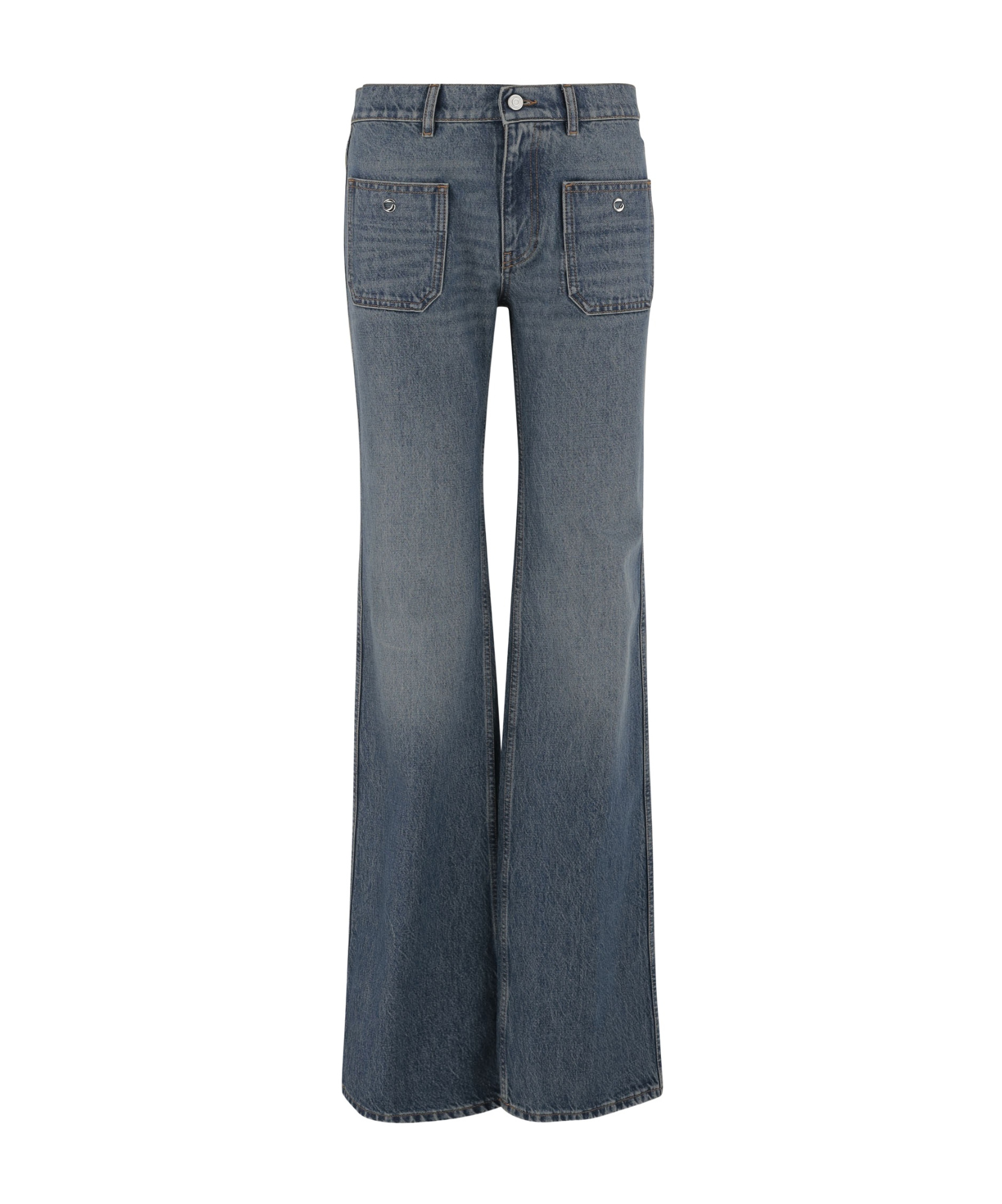 Coperni Cotton Flared Jeans In Black