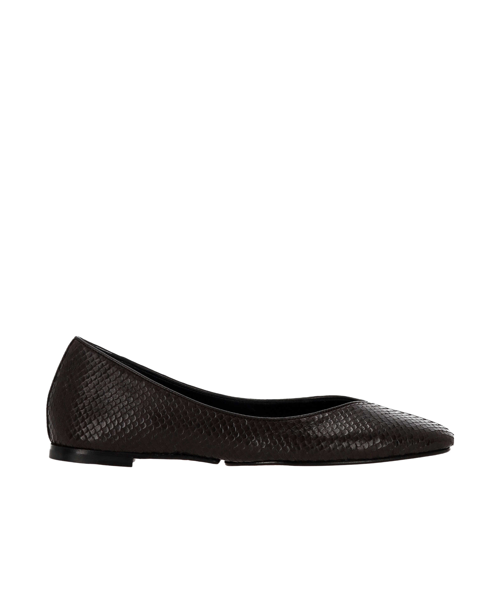 Jacquemus Oval Ballerina Shoes Textured Design In Animal Print