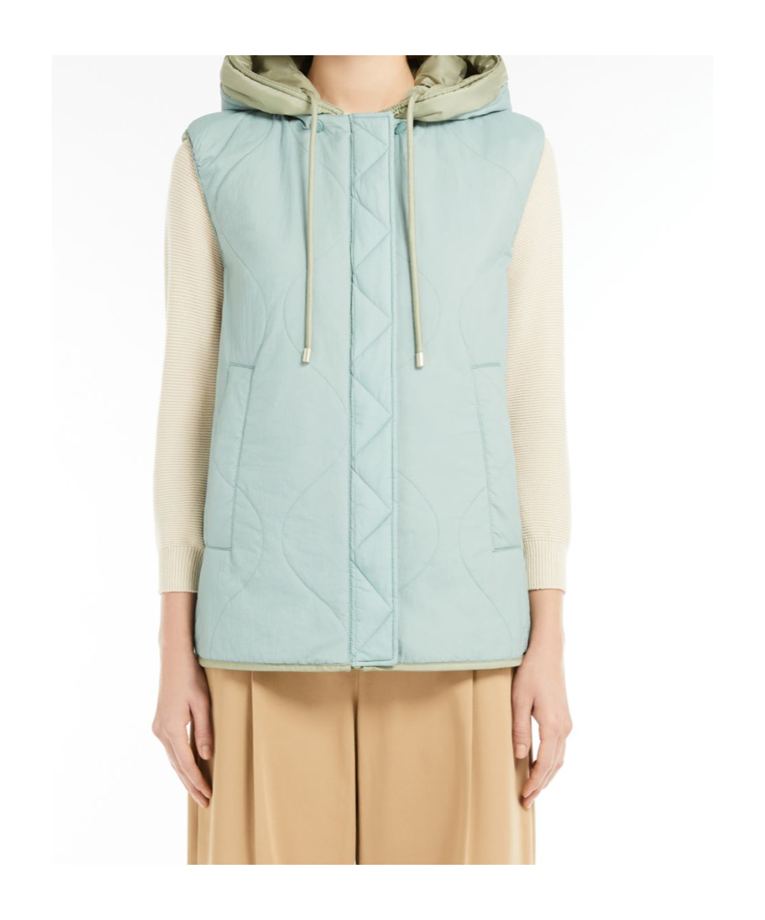 Weekend Max Mara Double-sided Vest In Gray