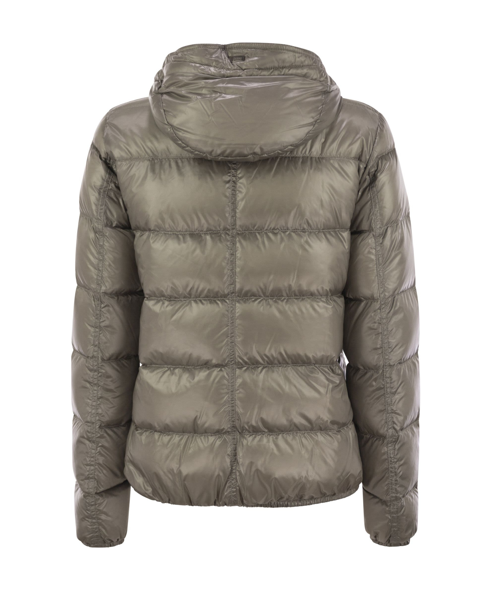 Herno Women's Ultralight Nylon Down Bomber Jacket In Gray