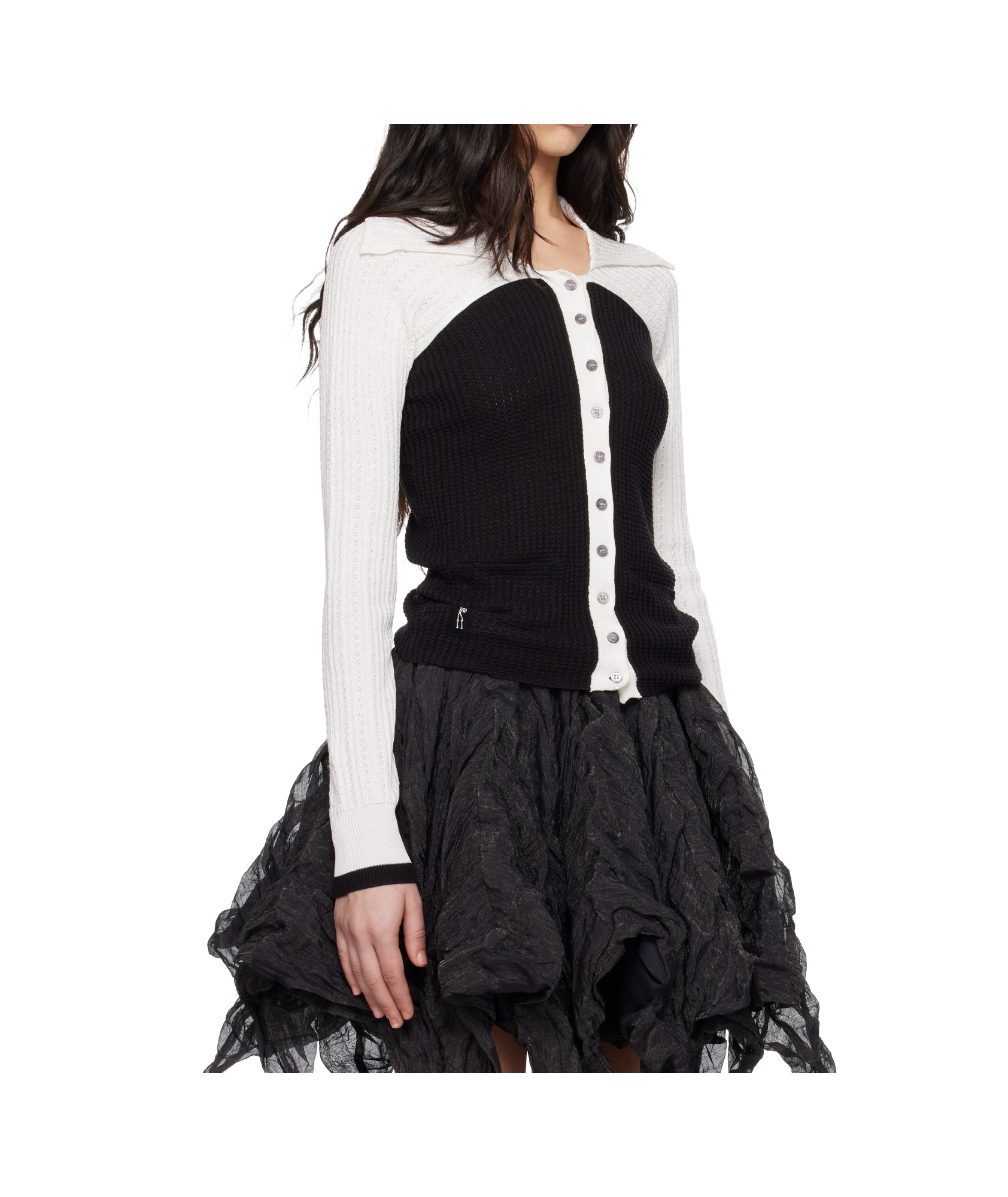Kiko Kostadinov Rover Knit Cardigan In Black