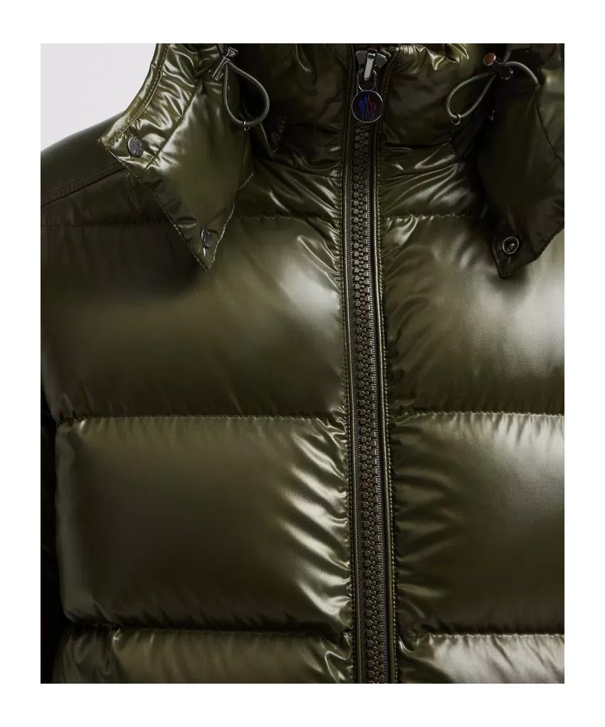 Moncler Maya Hooded Short Down Jacket In Black