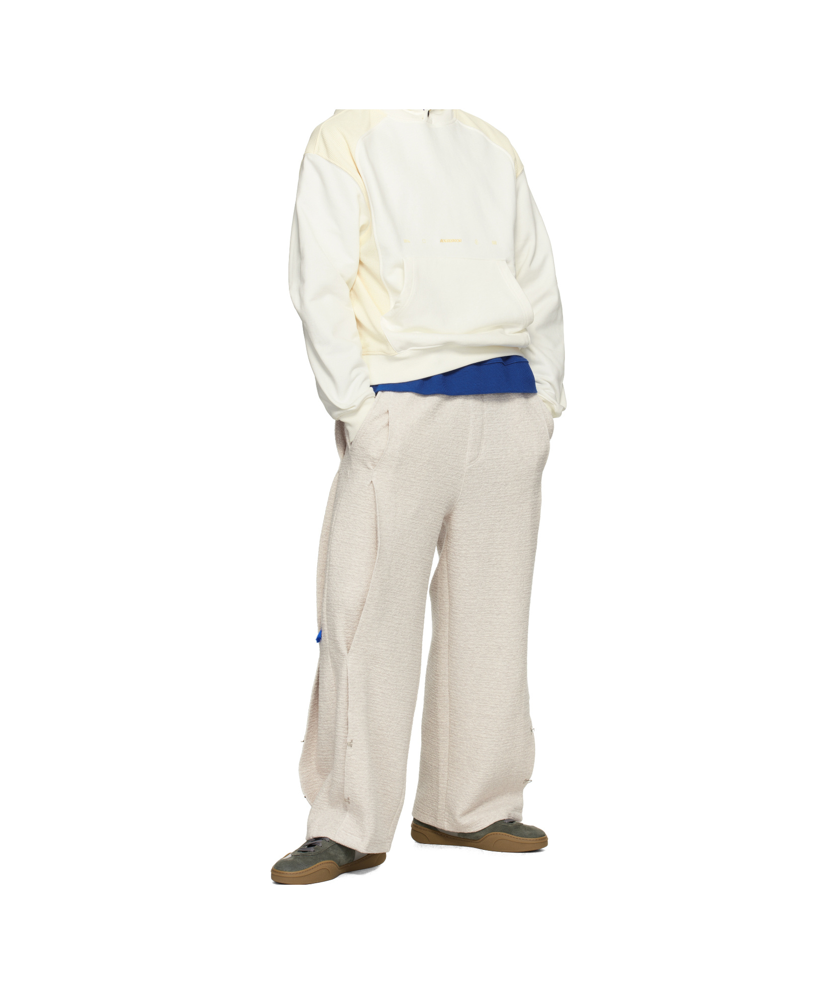 Ader Error Beige Realce Product. 68 Sweatpants In Oatmeal