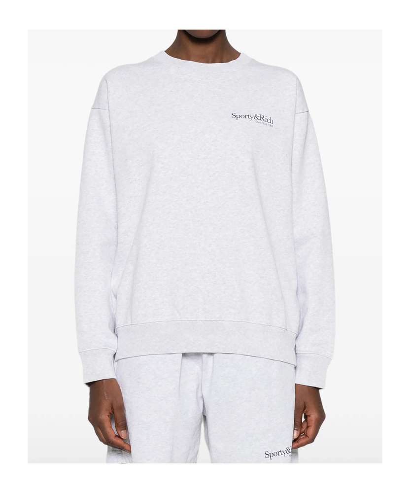 Sporty And Rich Long-sleeved Sweatshirt In White