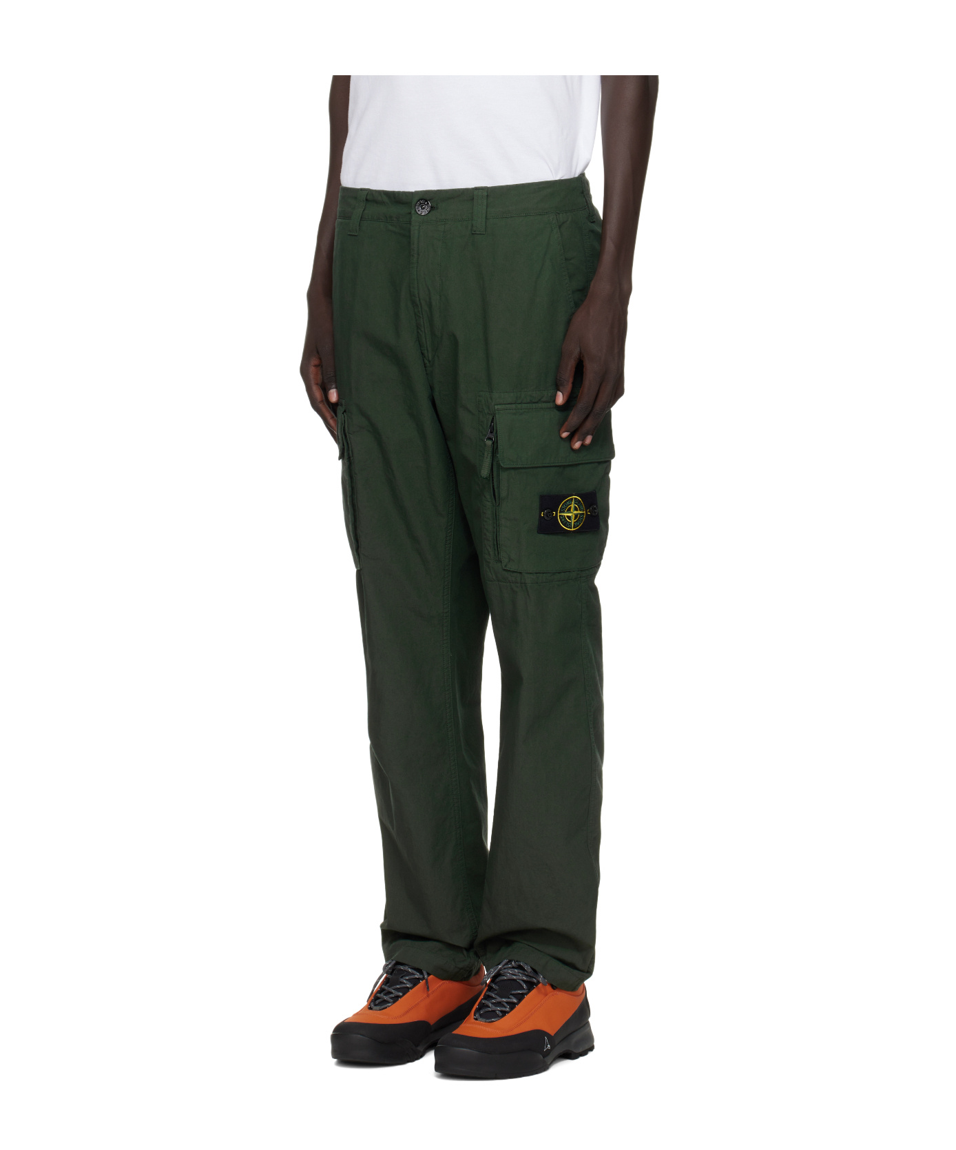 Stone Island Work Casual Pants In Green