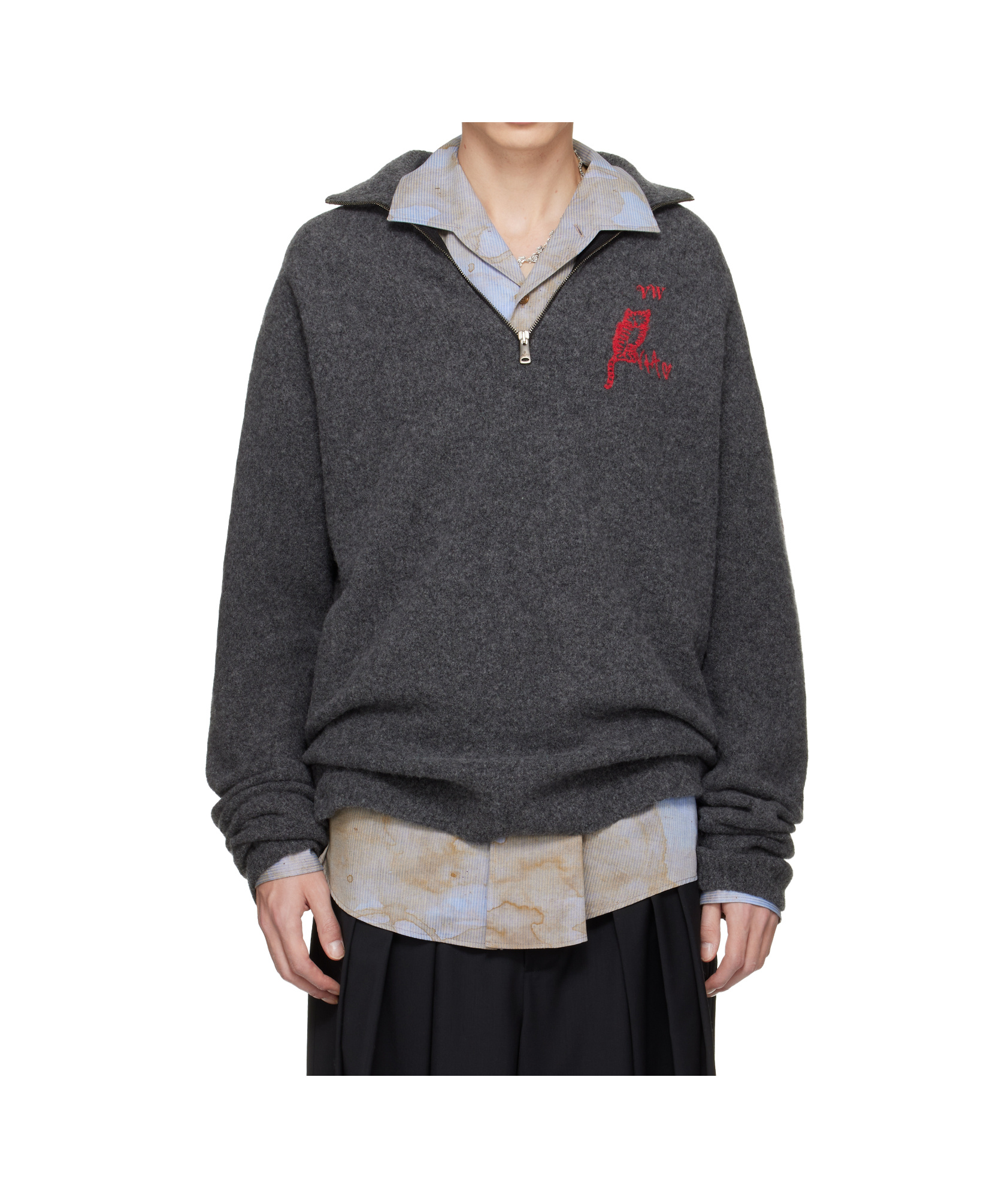 Vivienne Westwood Logo Track Jacket In Gray