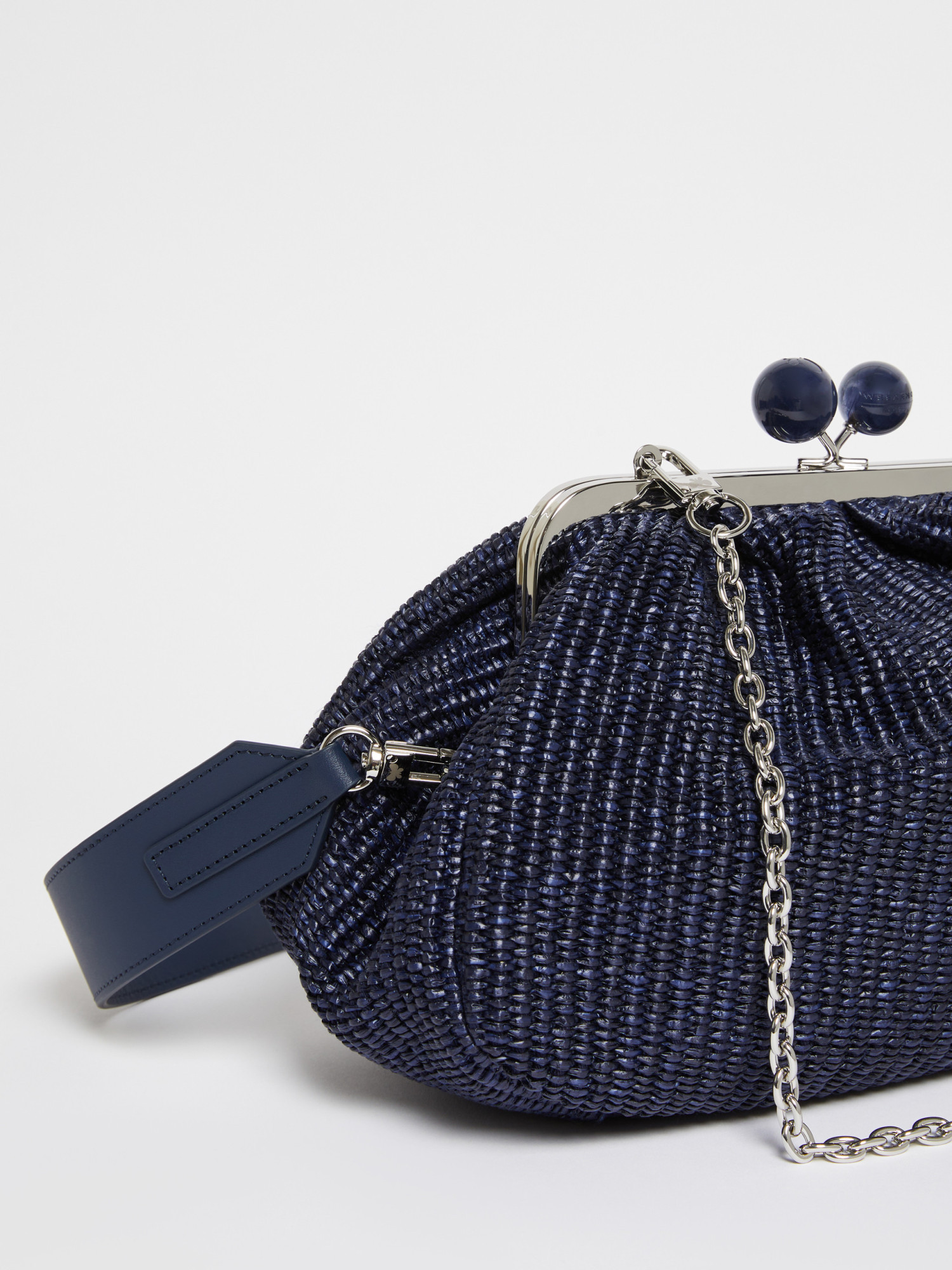 Weekend Max Mara Pasticcino Medium Shoulder Bag In Navy Blue