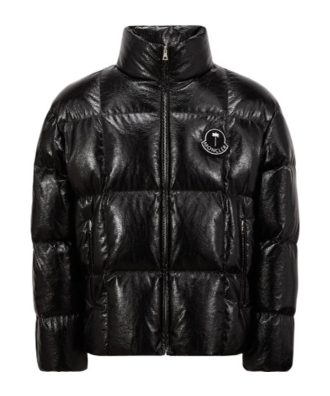 Moncler X Palm Angels Simoom Short Down Jacket In Black