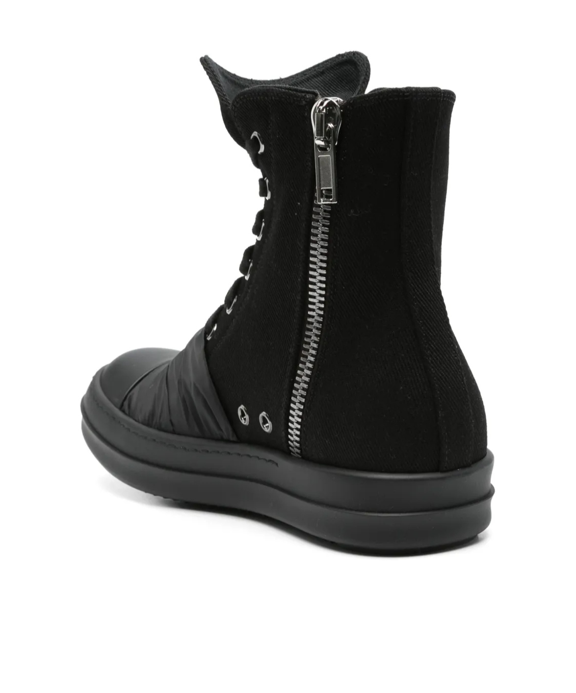 Rick Owens Drkshdw Denim Hustler Sneakers In Black