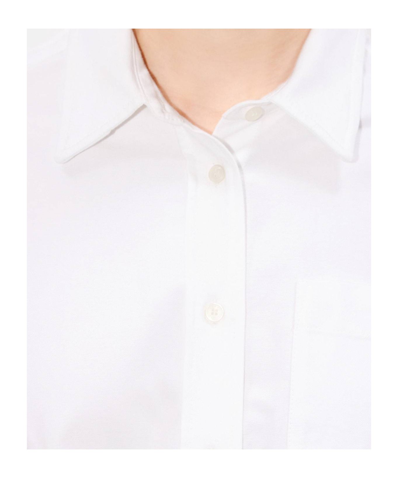 Kenzo Long-sleeved Shirt Skirt In White