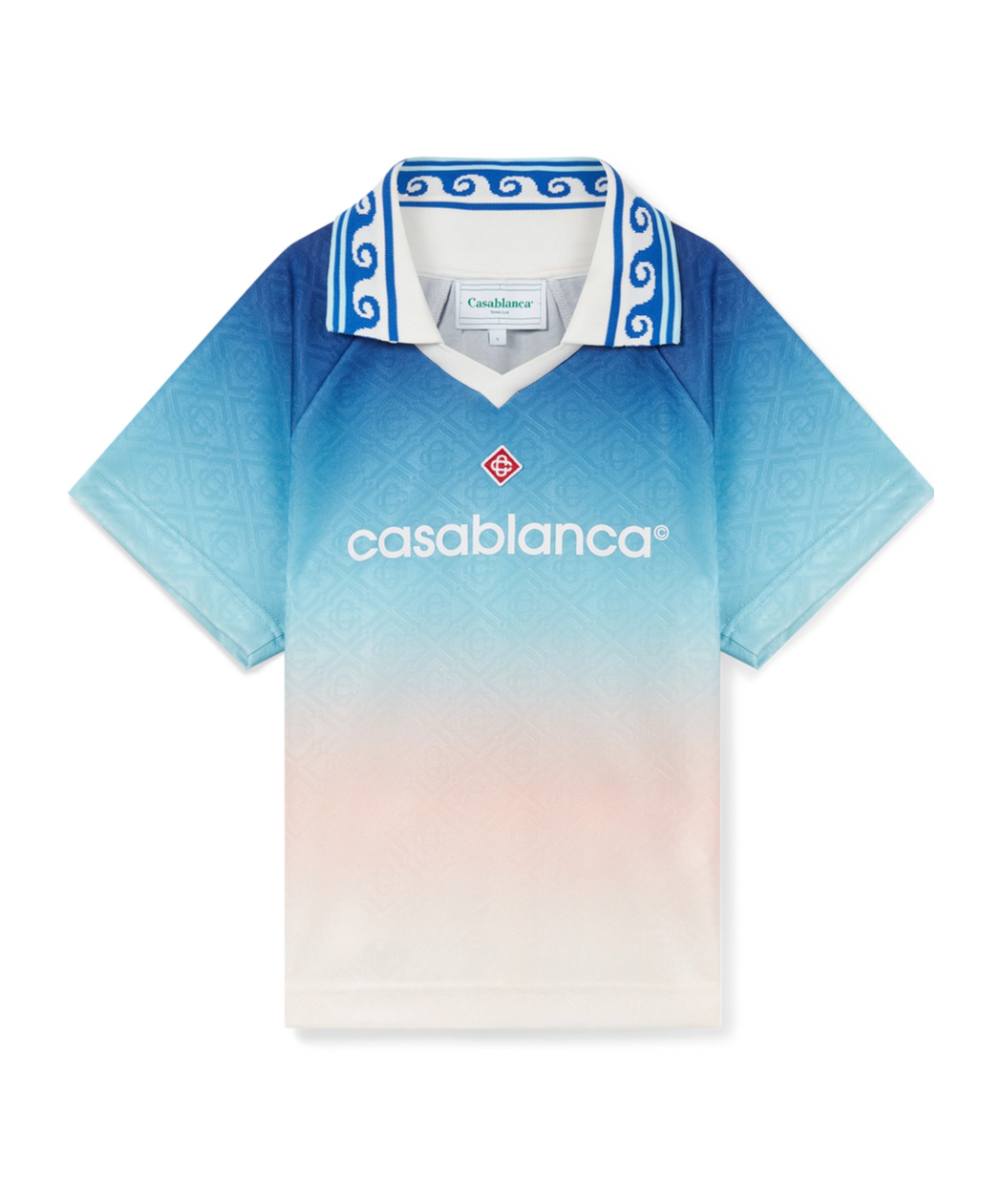 Casablanca Jacquard-monogram T-shirt In Blue