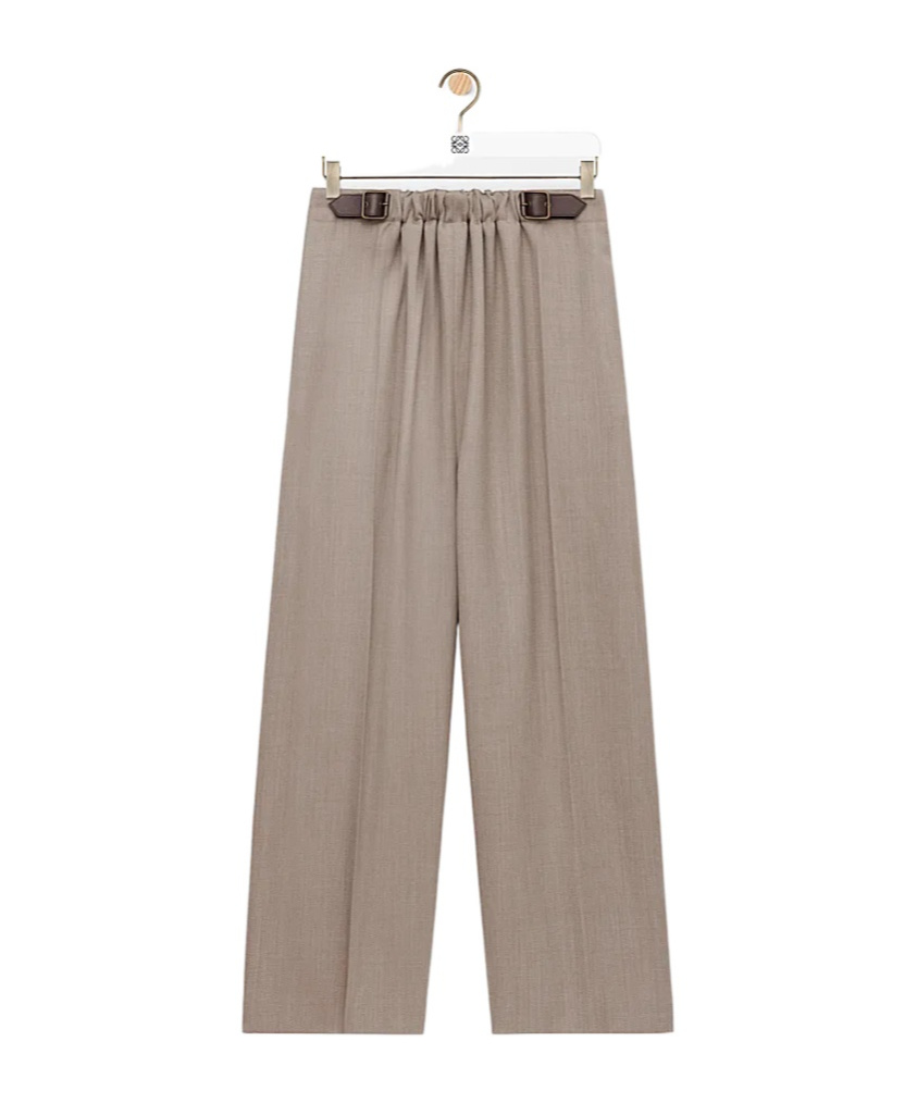 Loewe Wool Casual Pants In Gray