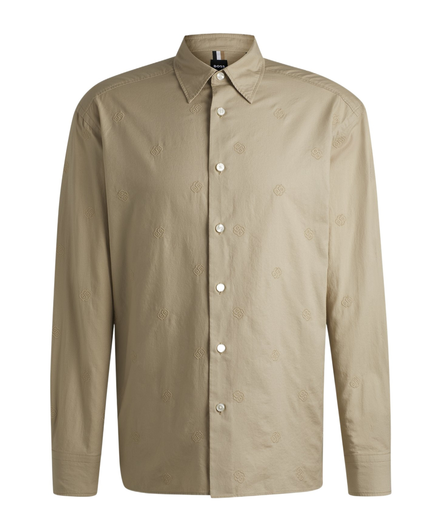 Hugo Boss Cotton Shirt In Green