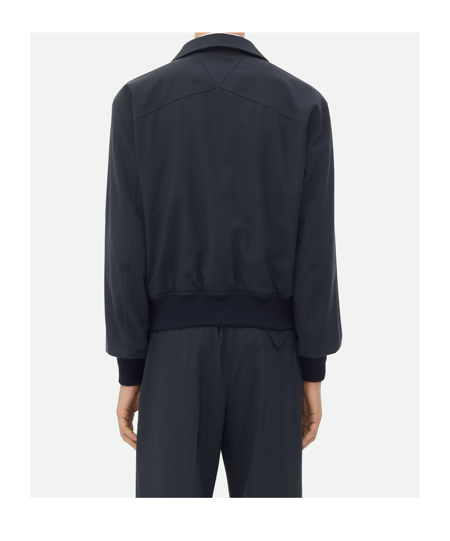 Bottega Veneta Long-sleeved Wool Casual Jacket In Black