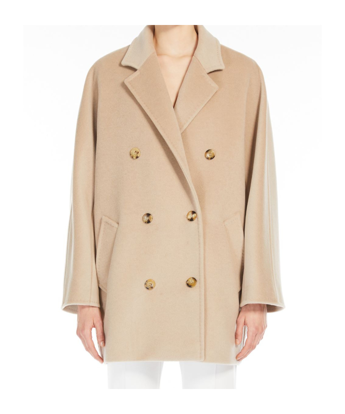 Max Mara Rebus 101801 Icon Wool And Cashmere Coat In Neutral