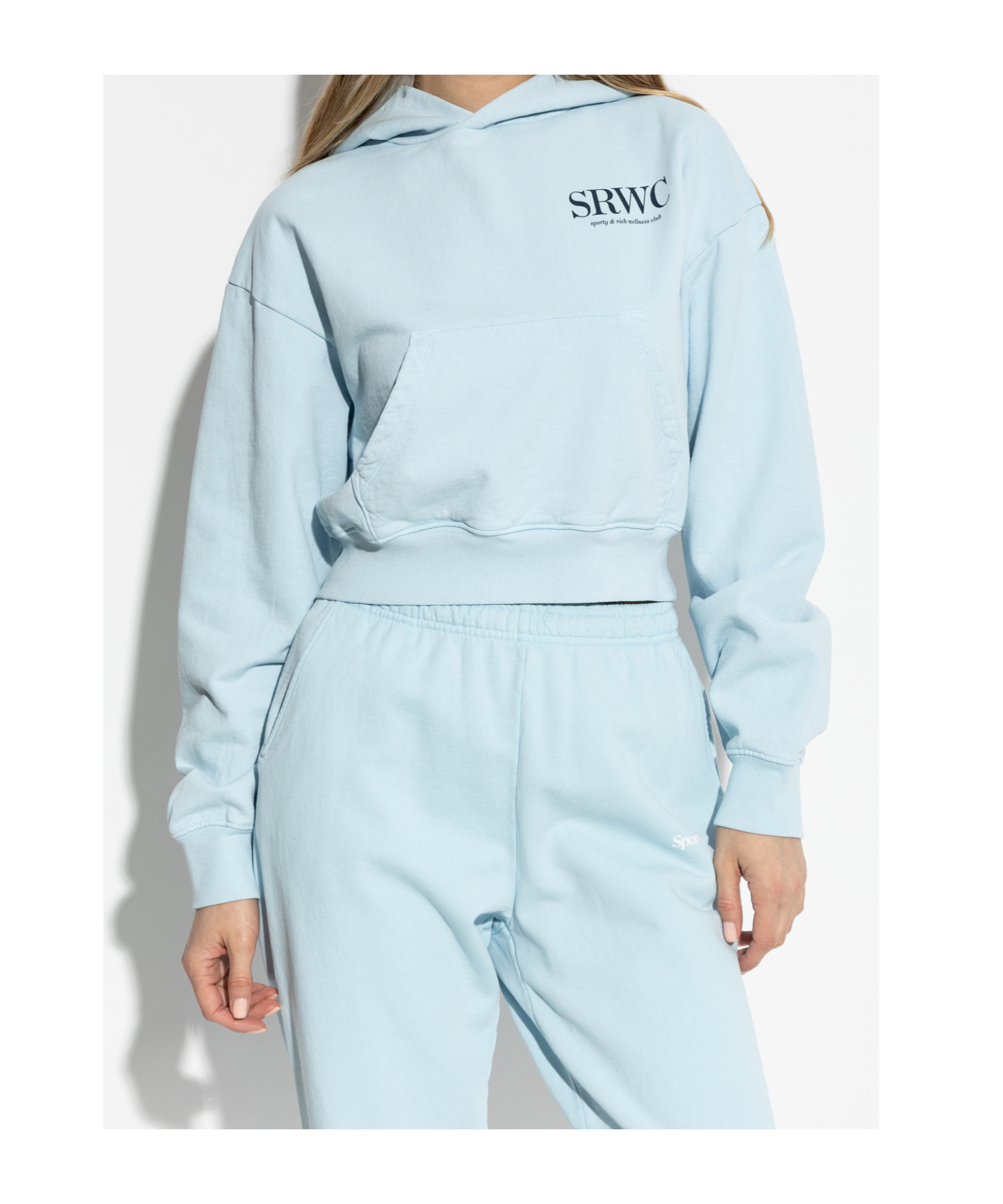 Sporty And Rich Long-sleeved Sweater In Blue