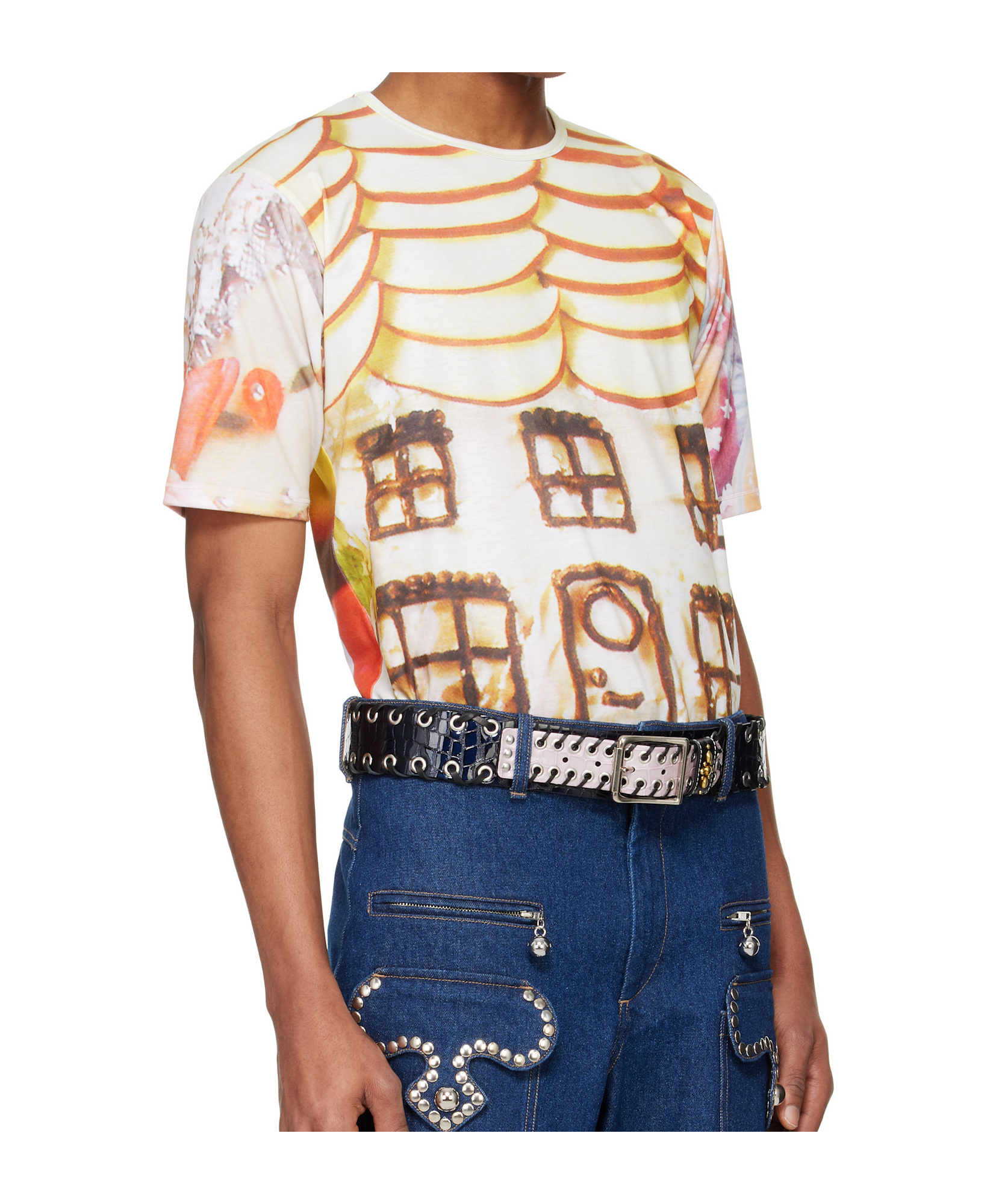 Chopova Lowena Multicolor 'welcome Home' Short Sleeve Jersey T-shirt In White