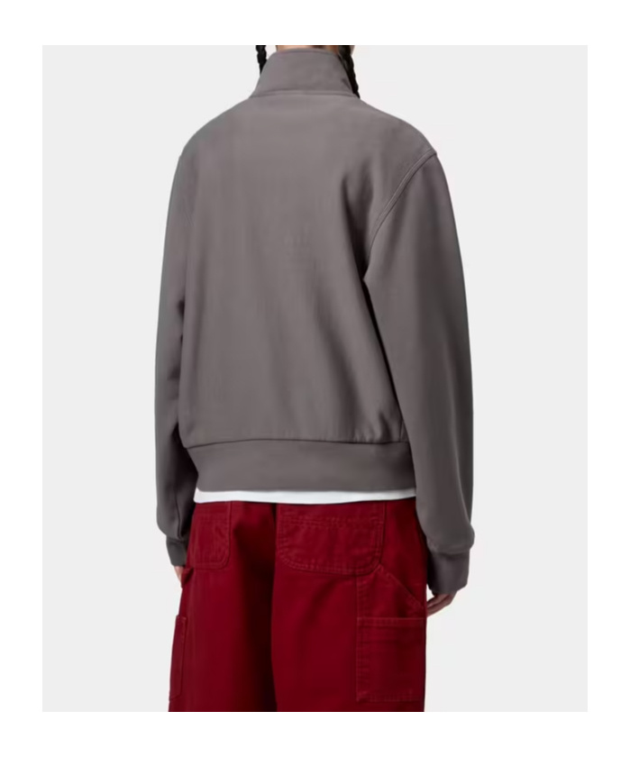 Carhartt W' American Script High Neck Sweatshirt In Gray