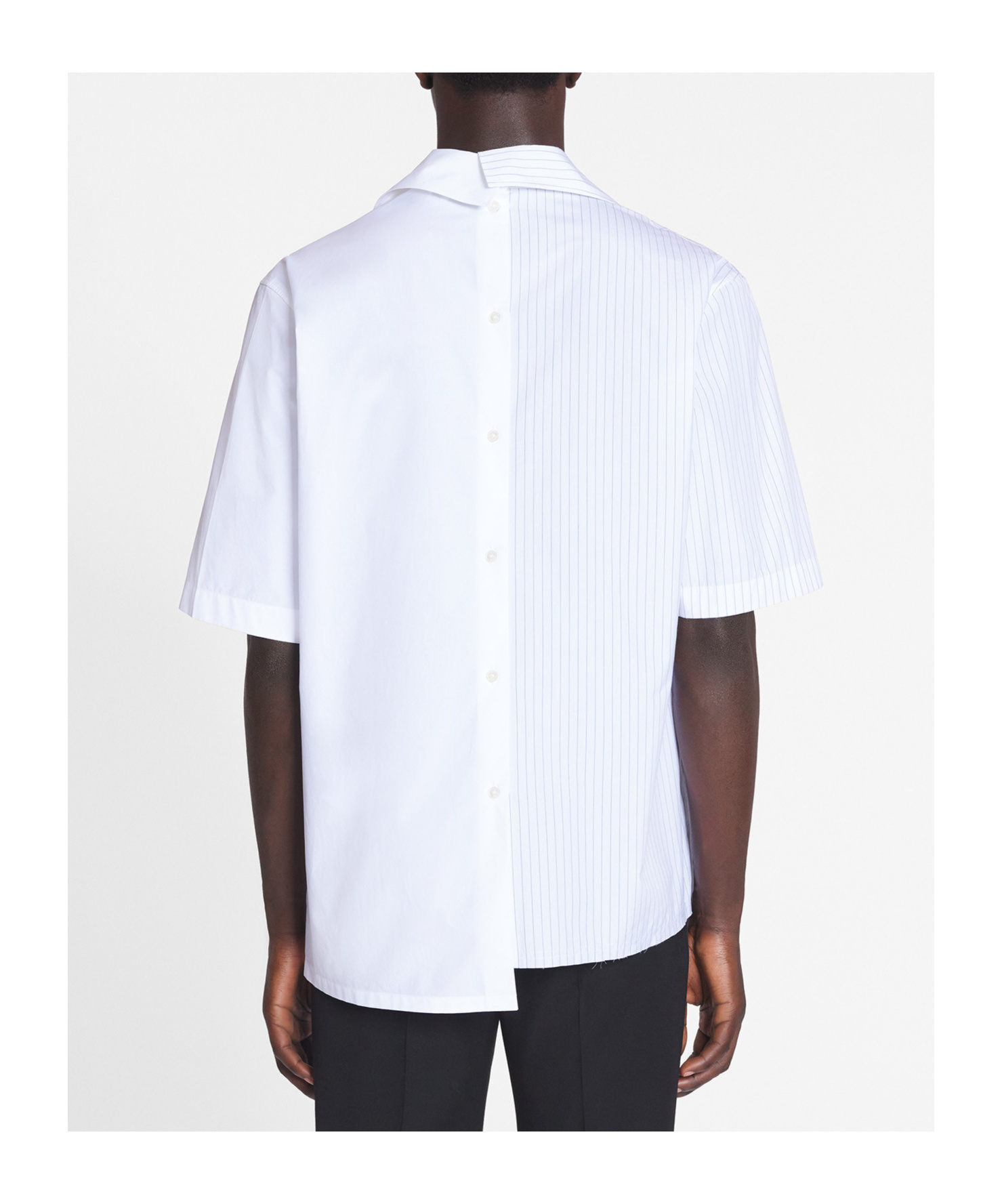 LANVIN LANVIN GRAPHIC PRINTED STRIPED BUTTONED SHIRT
