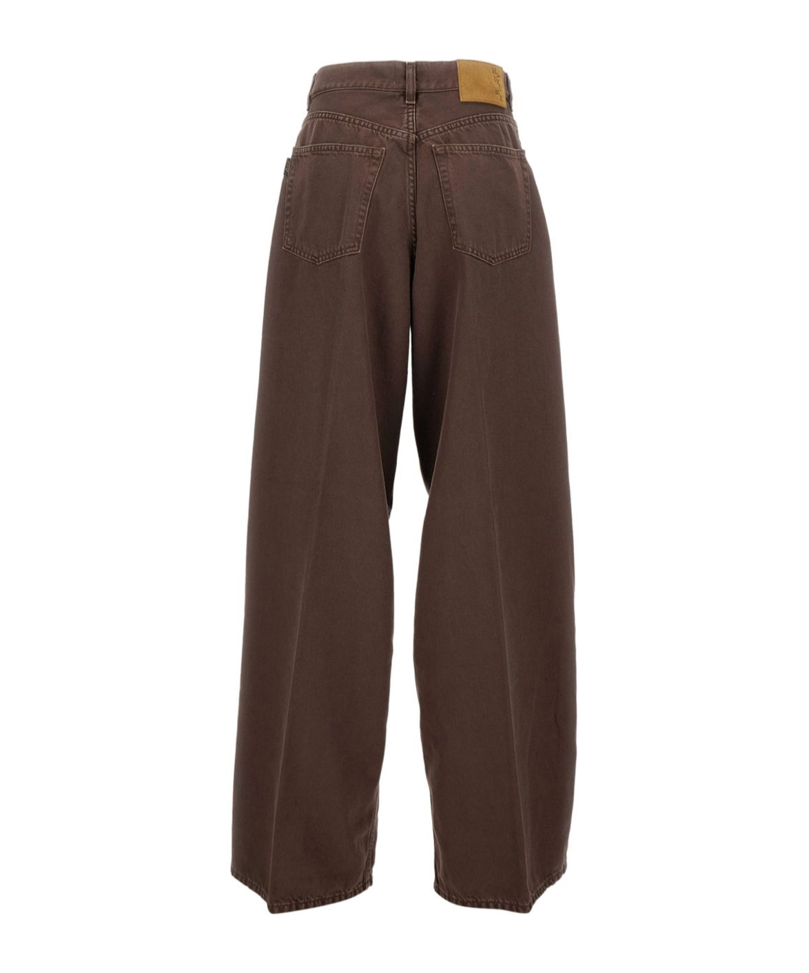 Haikure Wide-leg High Waist Trousers In Brown