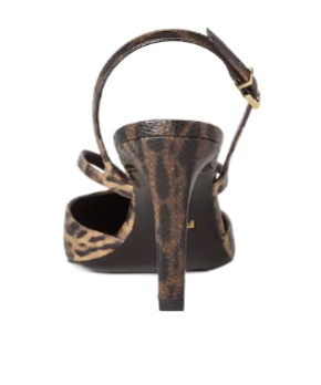 Fendi High Heel Printed Karung Slingbacks In Multi