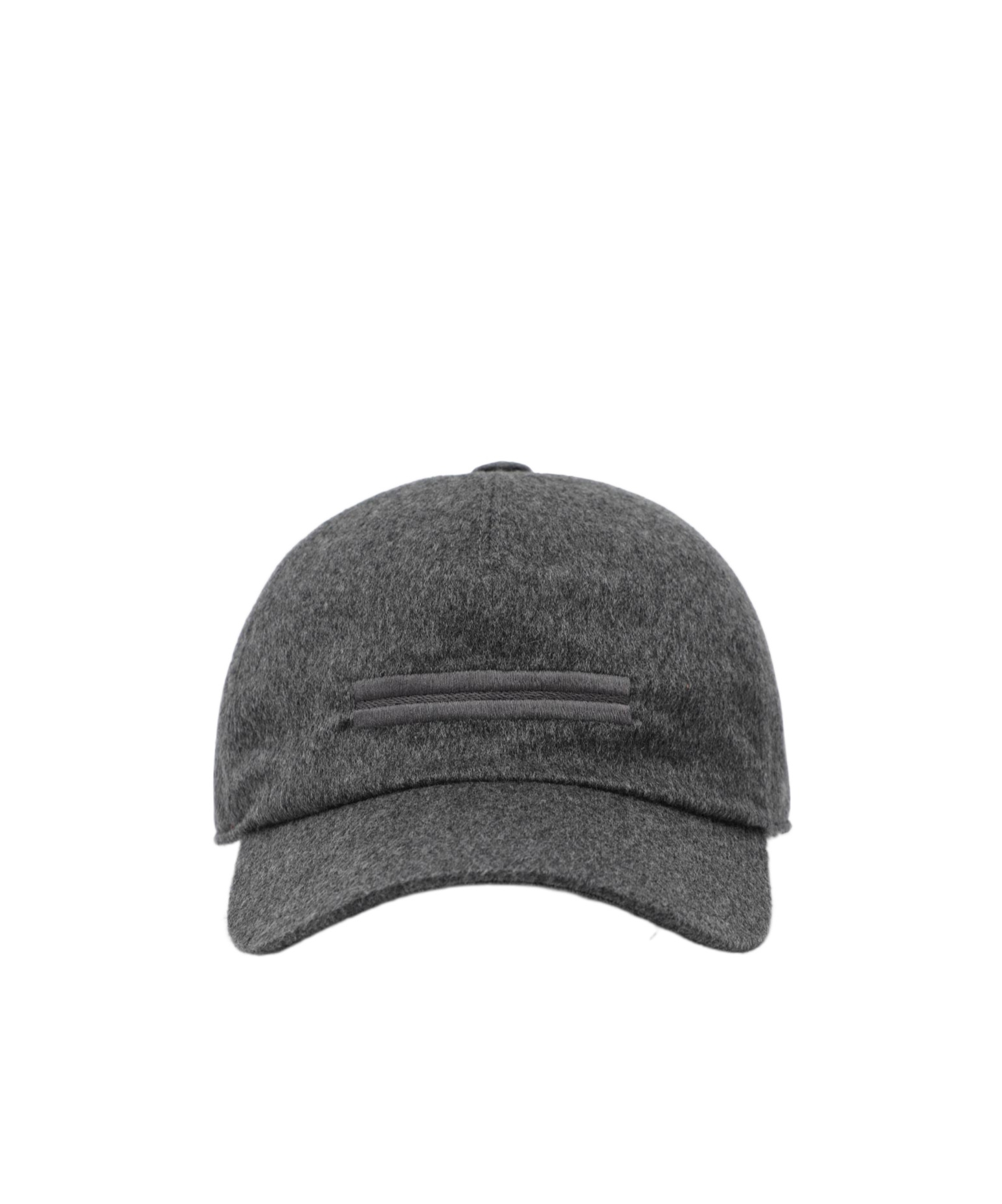 Zegna Cashmere Baseball Cap Embroidered Detail In Gray
