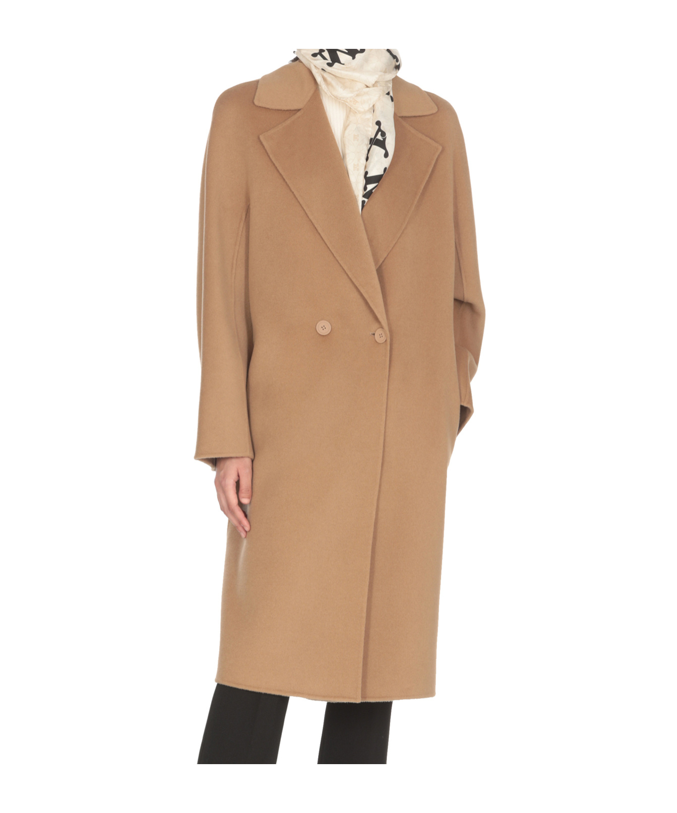 Max Mara Double-breasted Coat In Green