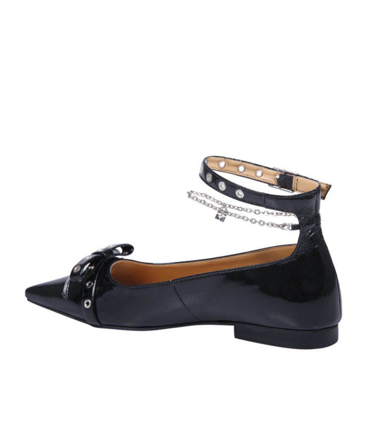 Ganni Jewel Ballerina In Black