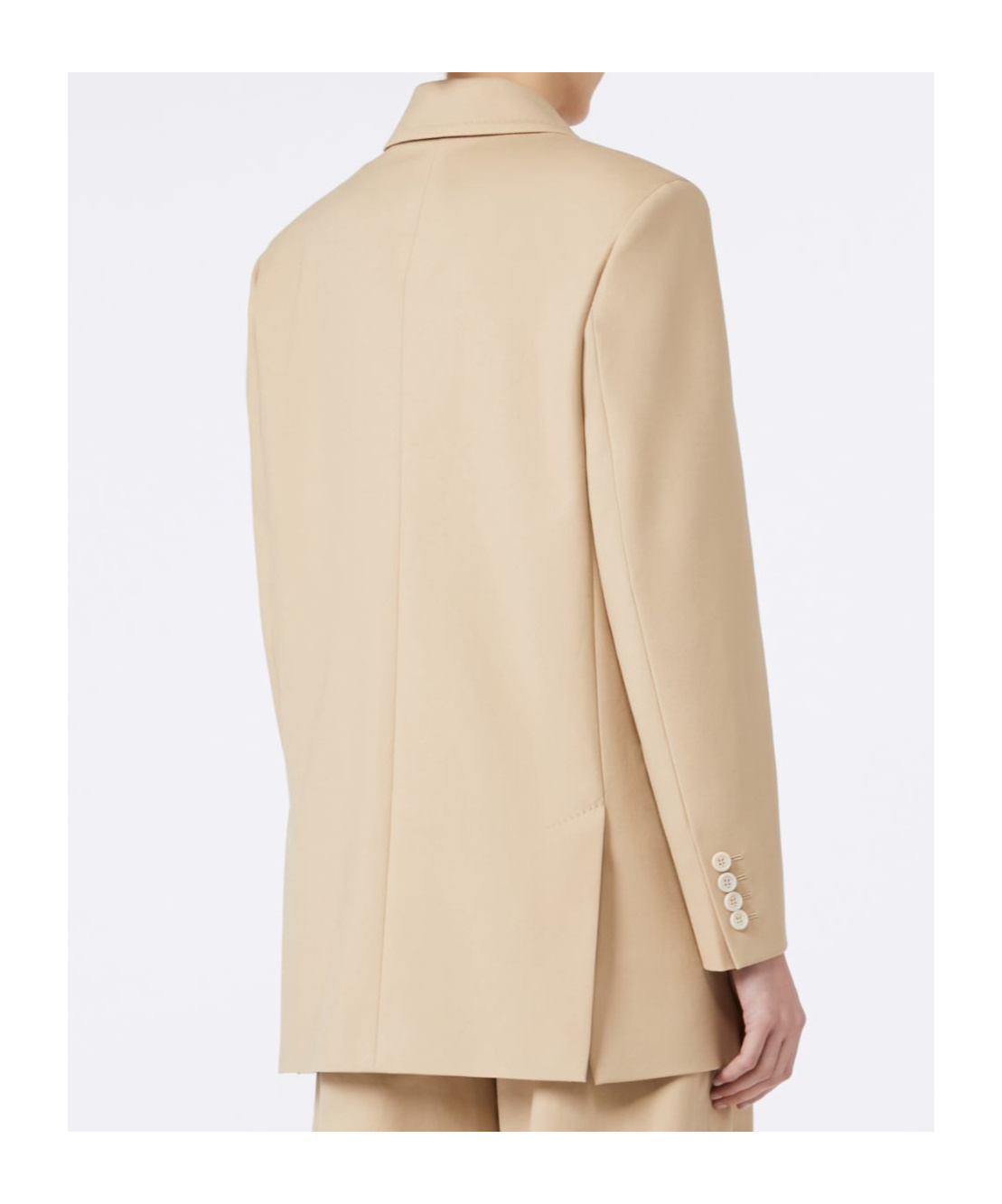 Max Mara Olimpia Jacket In Stretch Canvas In Neutral